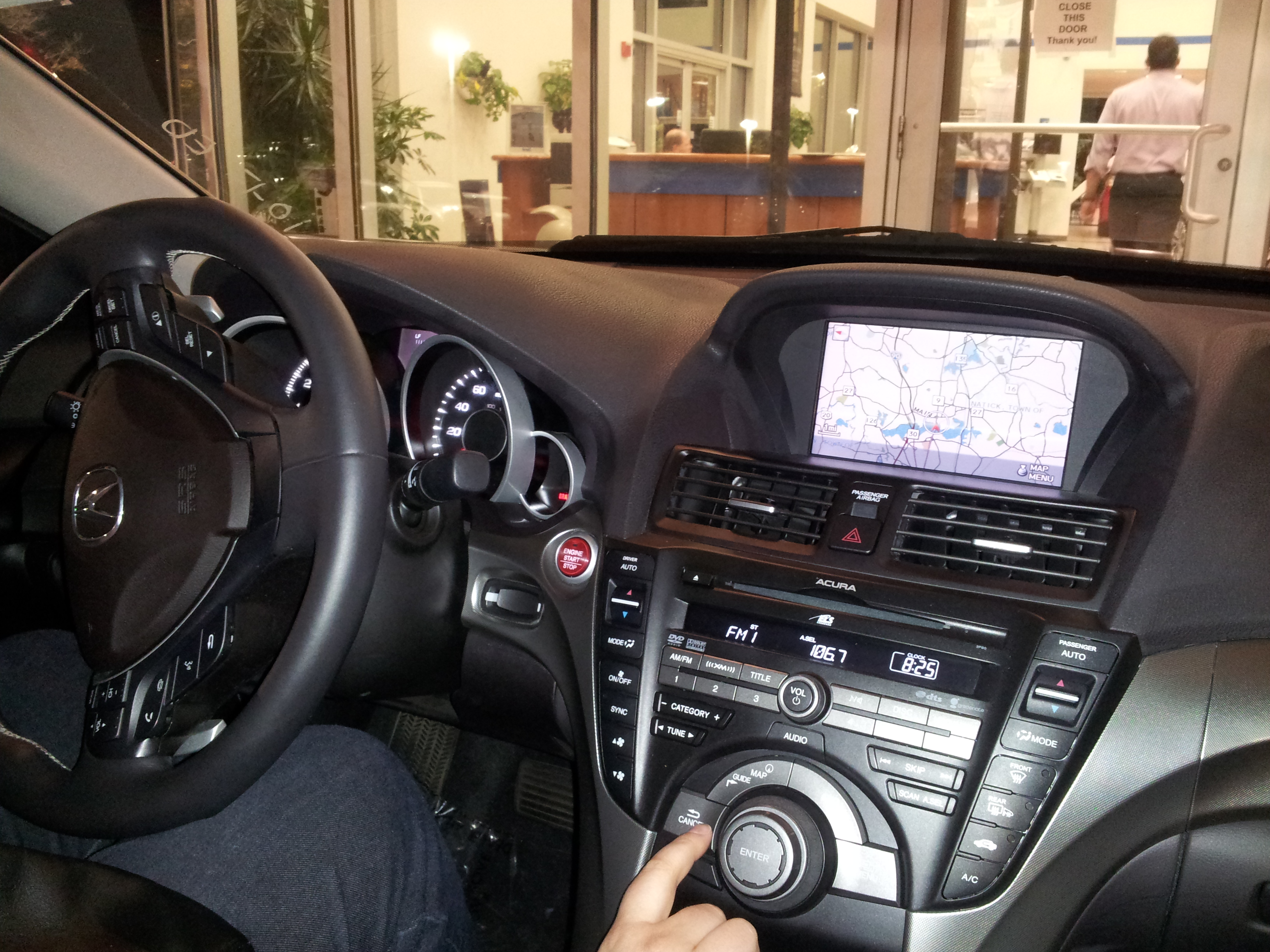 Bear's car, inside